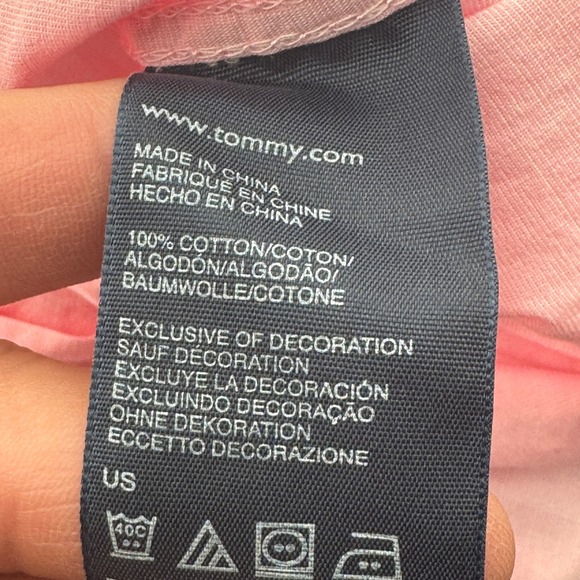 Tommy Hilfiger Pink Button Down Shirt Long Sleeve Classic Fit Mens Size M Cotton - Picture 4 of 11